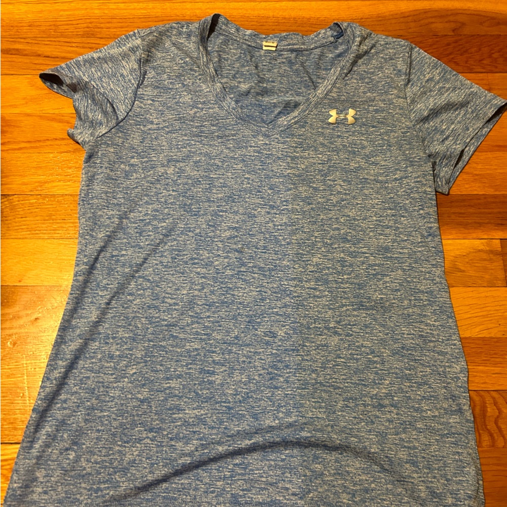 Women’s blue under armour athletic t shirt - wicking material